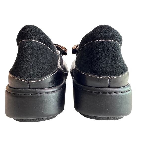 Naot Sea Mary Jane Casual Shoes Women's EU40 9-9.5 Black Leather Suede Swirl - Picture 7 of 9